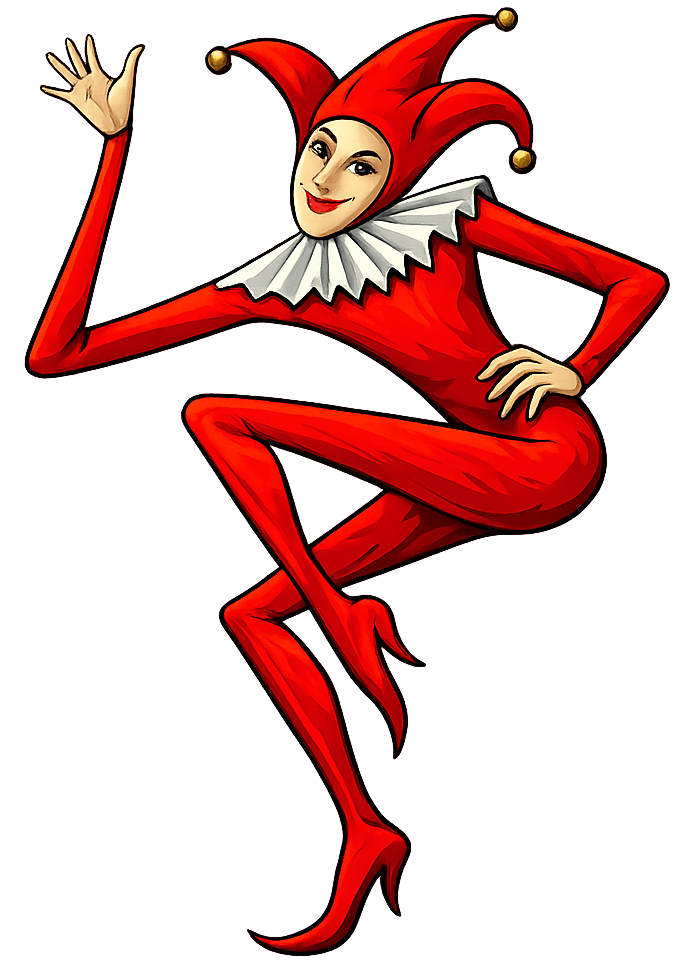 Max's Pizza jester mascot